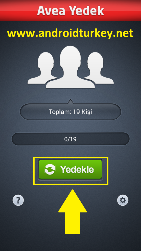 Android Rehber Yedekleme 1