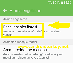samsung numara engeli kaldirma resimli anlatim android turkiye
